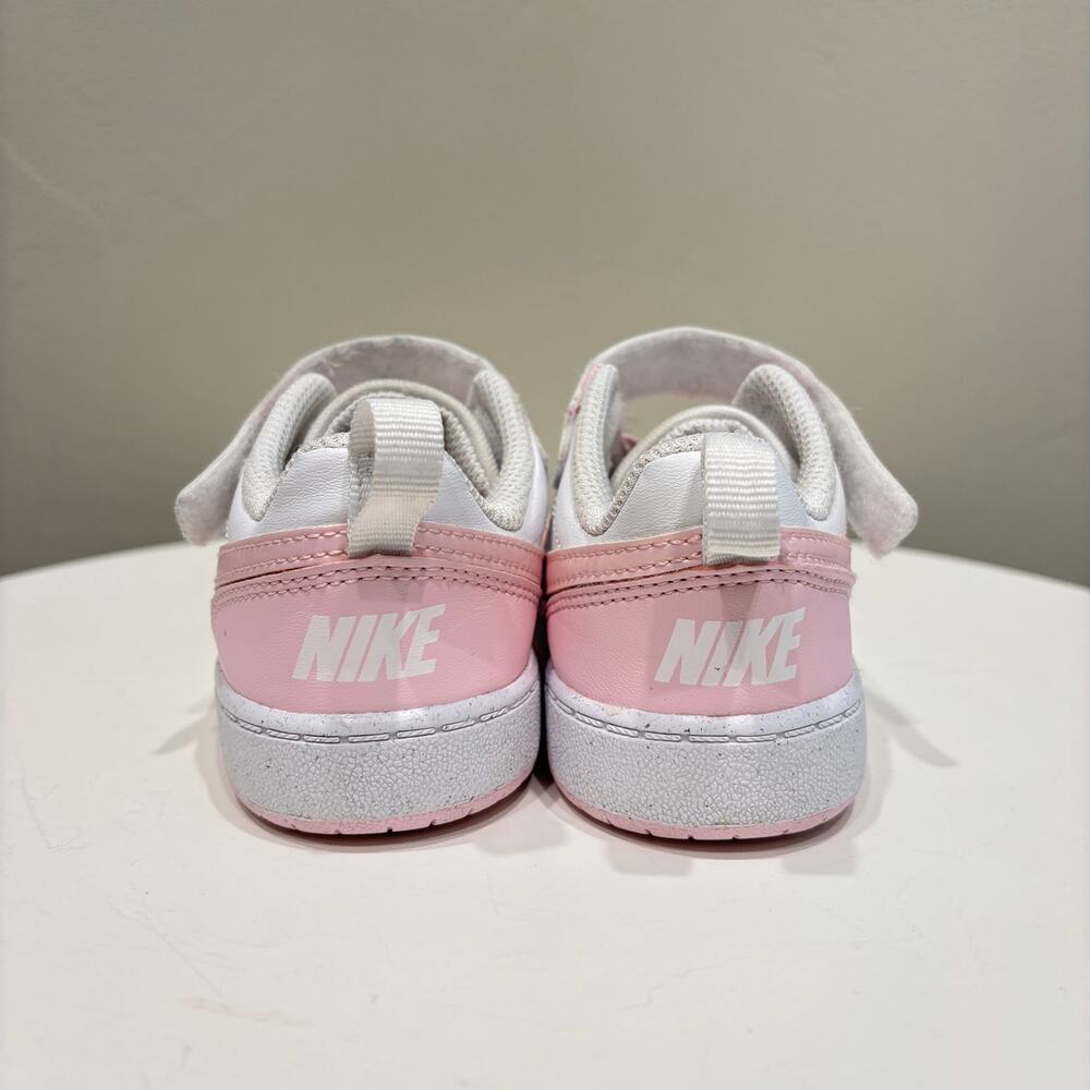Nike Toddler Girls Court Borough Low Recraft Sneakers Pink Foam White - Size: 9 - Picture 6 of 8